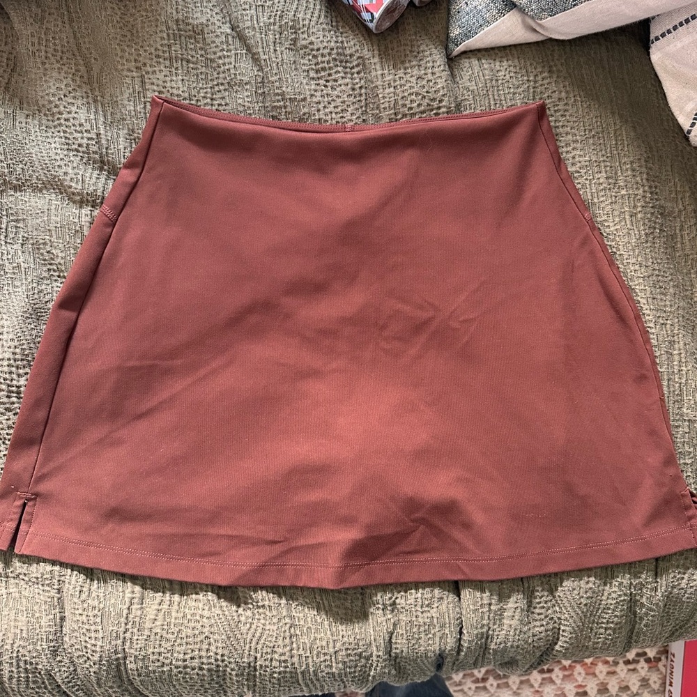 Girlfriend Collective Rust Mini Skirt